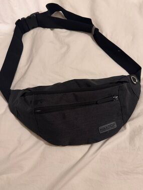 Black Waist Pack - Compact Crossbody Belt Bag